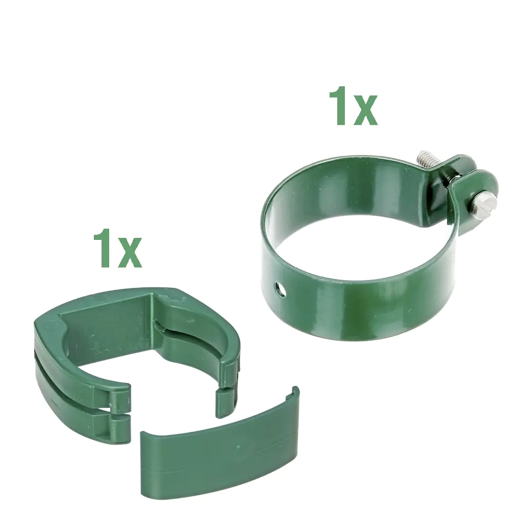 Alberts Zaunanschluss-Set einseitige Anschluss Ø 6 cm 153 cm grün zE Alberts Zaunanschluss-Set einseitige Anschluss Ø 6 cm 153 cm grün zE