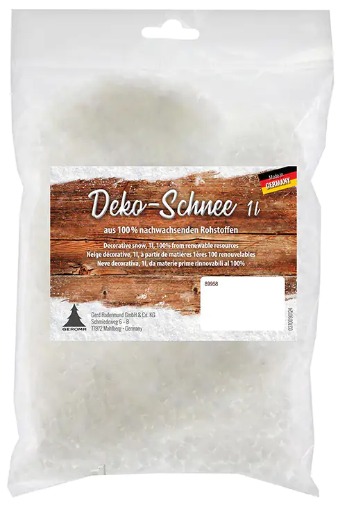 Deko-Schnee 1 Liter aus 100% nachwachsenden Rohstoffen
