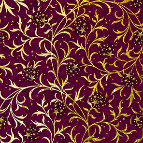 4014995803986 Braun & Company Servietten Golden Ornament rubin 33 x 33 cm - 20er Pack