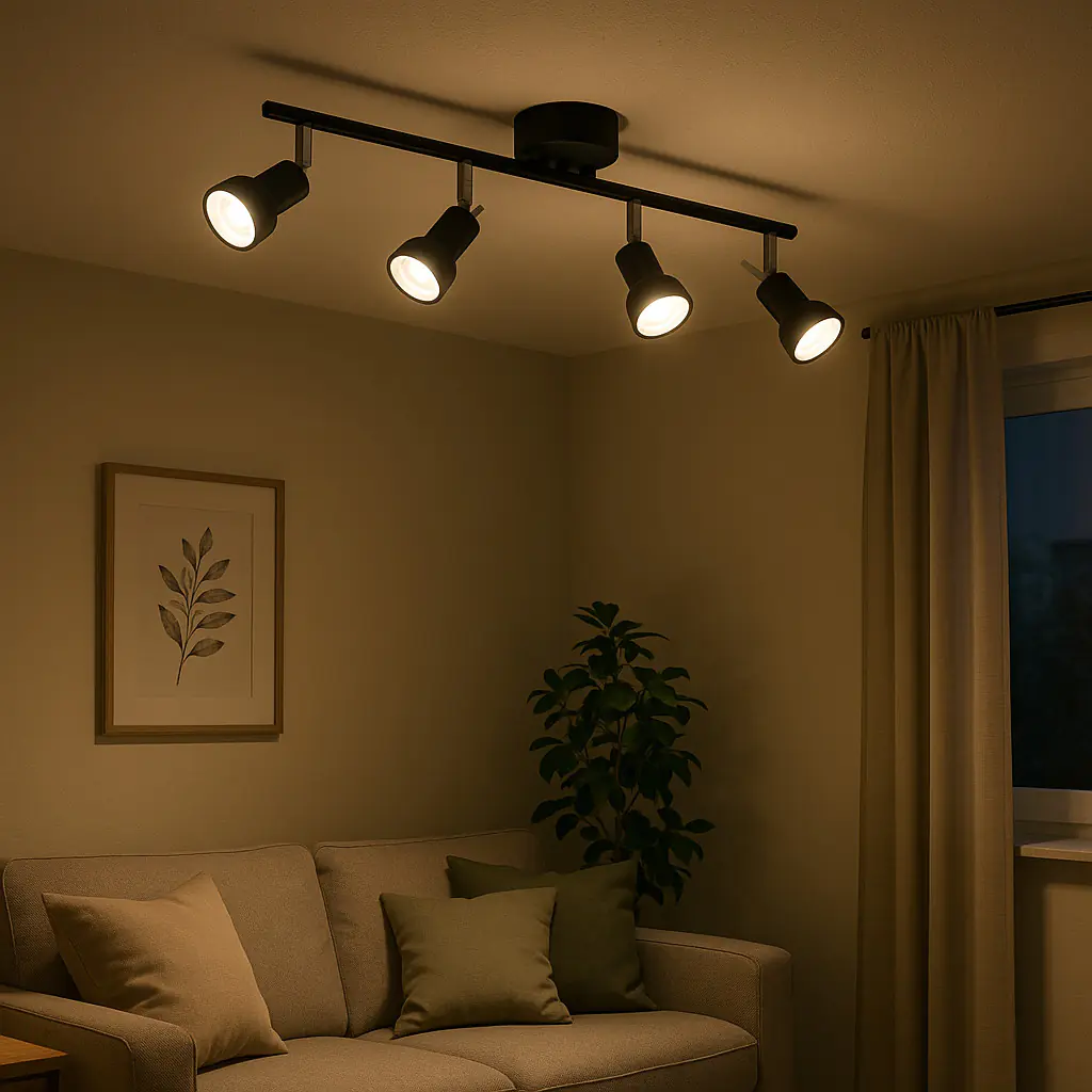 Primaster Deckenstrahler 4er LED Spot New York GU10 8 x 62 x 14 cm schwarz 