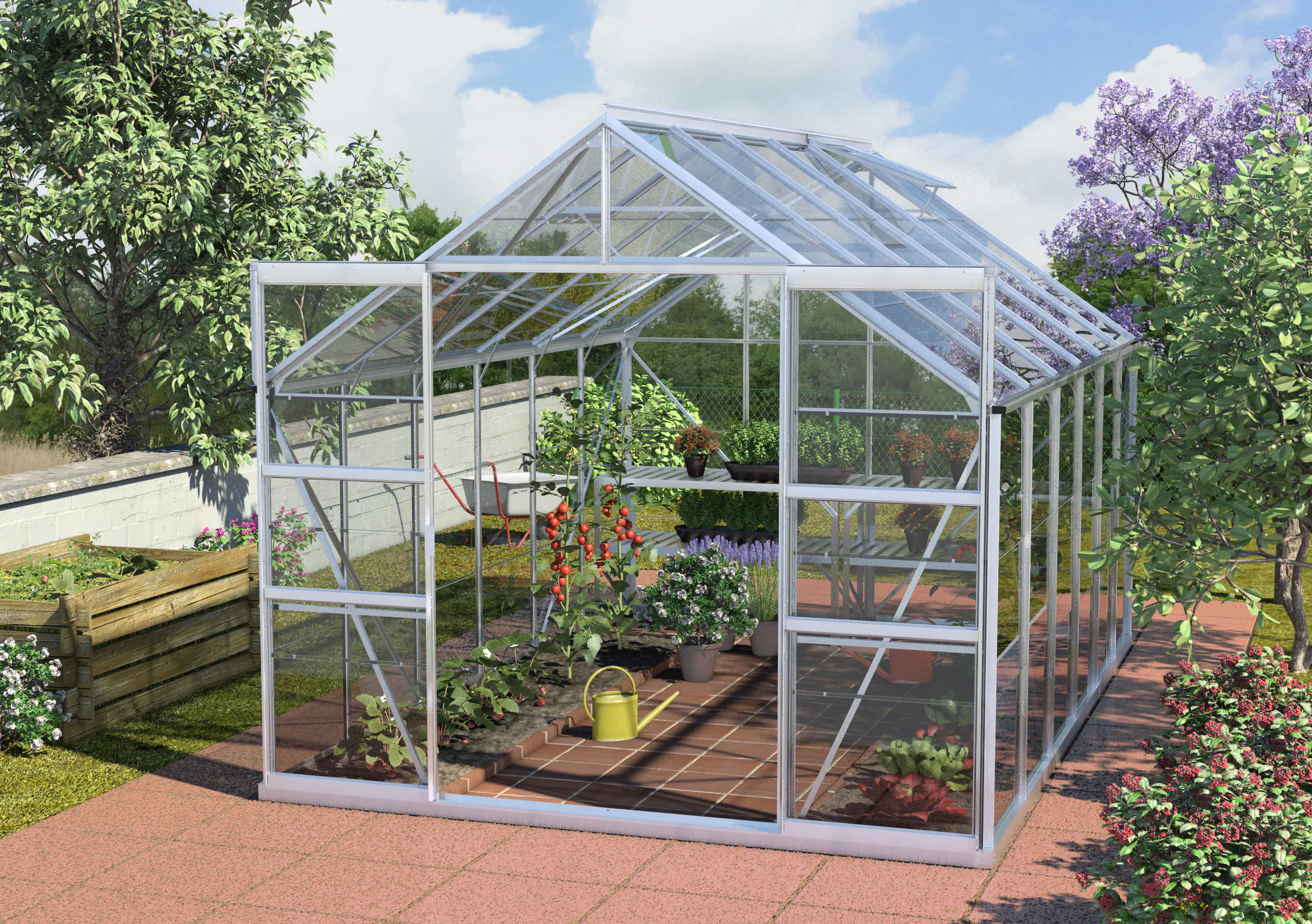 Vitavia Gewächshaus Mars 9900 254 x 379 cm 3 mm Sicherheitsglas Vitavia Gewächshaus Mars 9900 254 x 379 cm 3 mm Sicherheitsglas