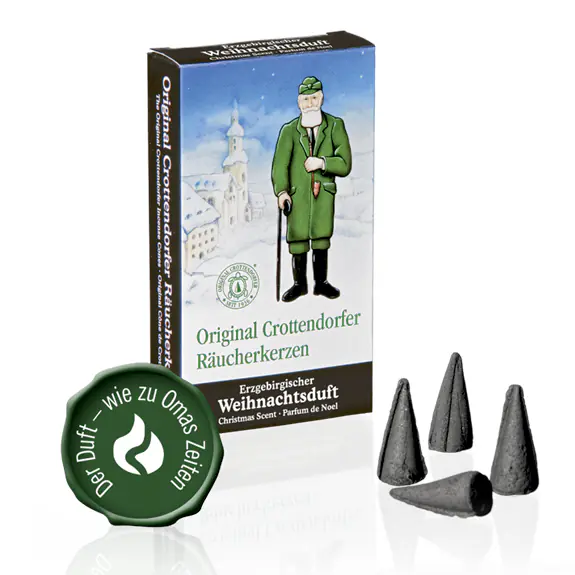 Crottendorfer Räucherkerzen Erzgebirgischer Weihnachtsduft 24 Stück