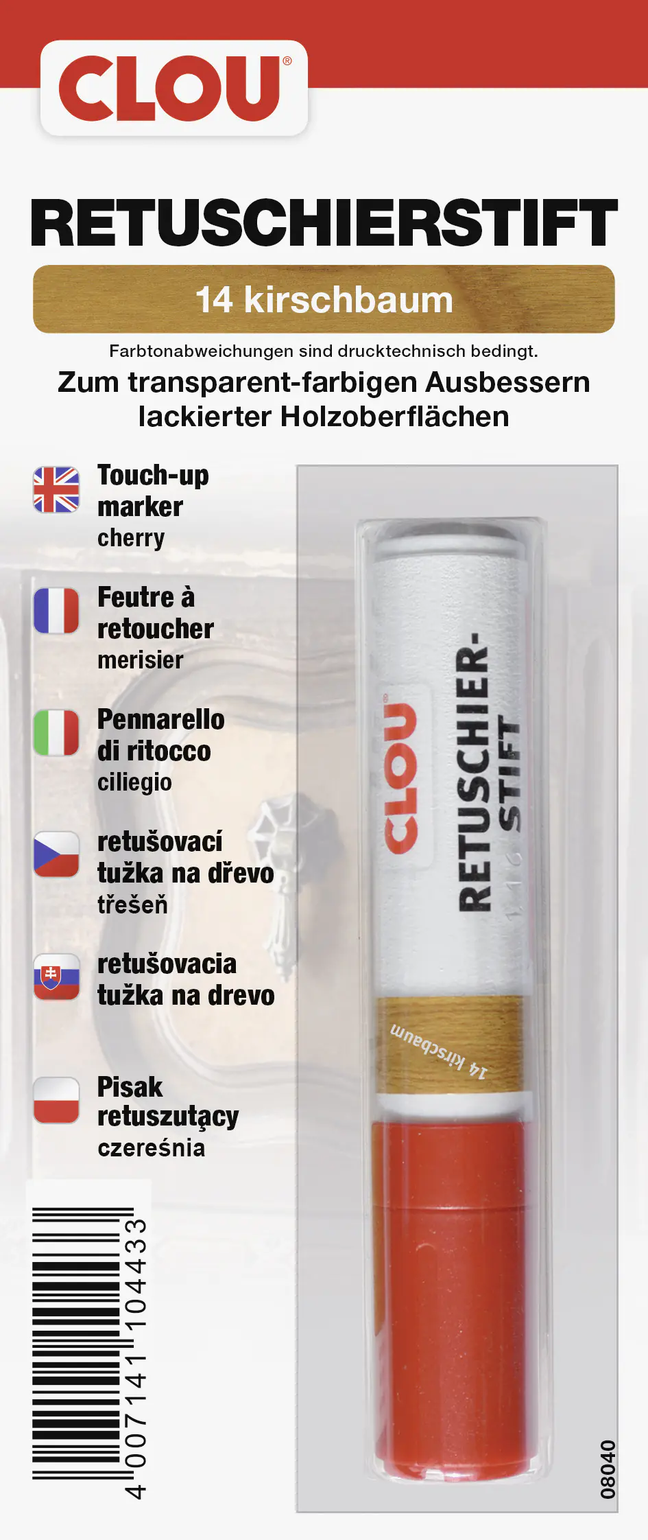 Clou Retuschierstift kirschbaum