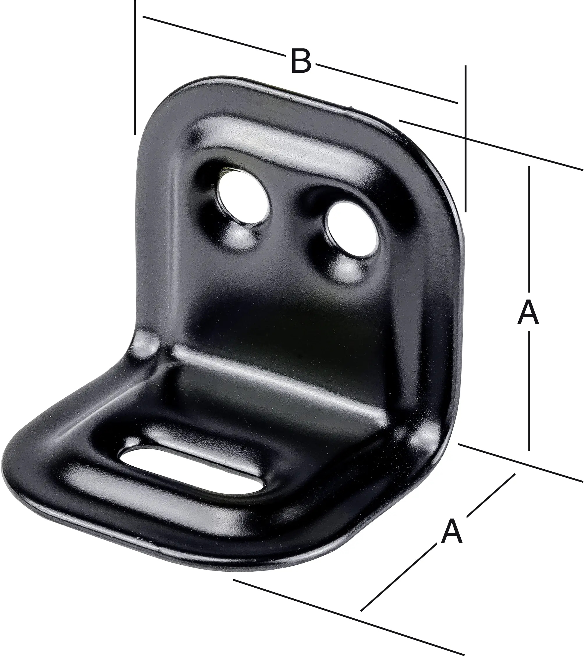 Vormann Verstellwinkel 25 x 30 mm Stahl schwarz