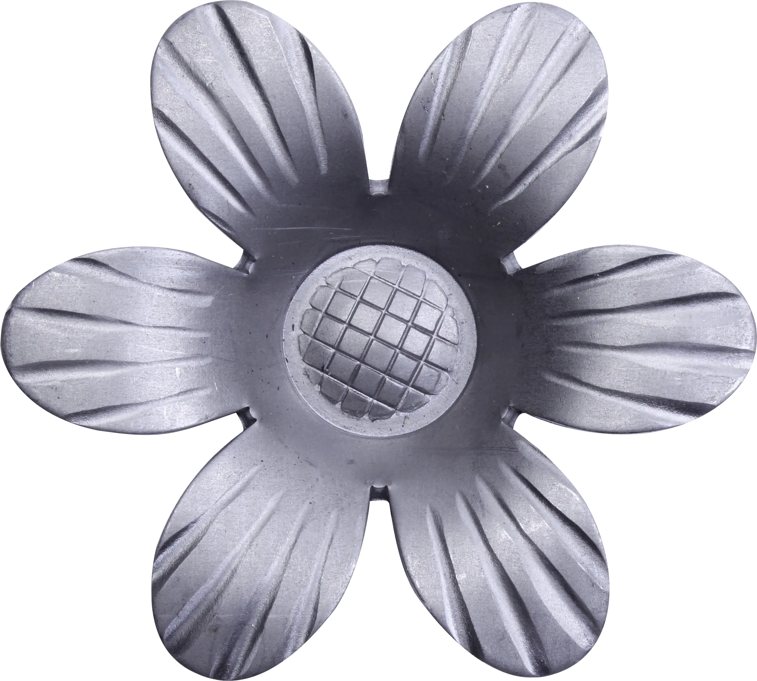 Alberts Zierrosette Blume Stahl roh