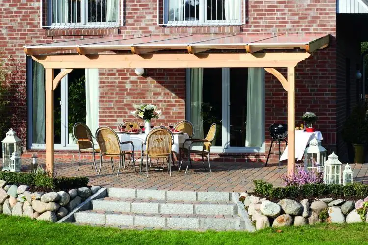 SKAN HOLZ Terrassenüberdachung Ravenna 648 x 250 cm, Douglasie, natur