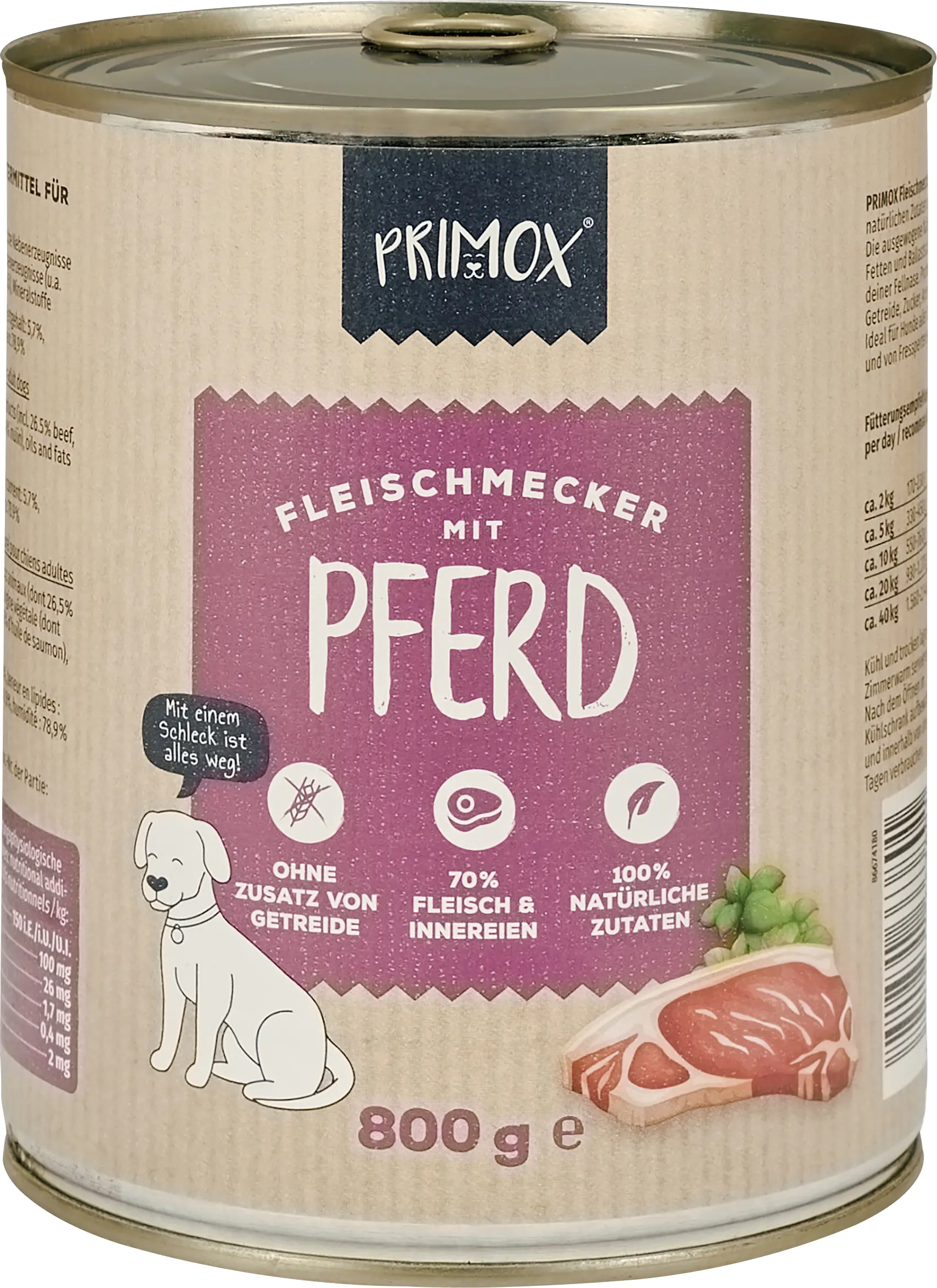 Primox Nassfutter für Hunde Pferd 800 g Primox Nassfutter für Hunde Pferd 800 g