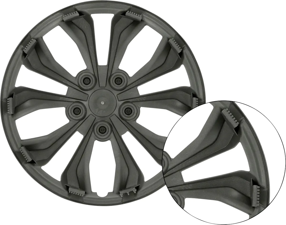 Unitec Radzierblende Daytona 40 cm (16 Zoll) schwarz silber 4 Stück Unitec Radzierblende Daytona 40 cm (16 Zoll) schwarz silber 4 Stück