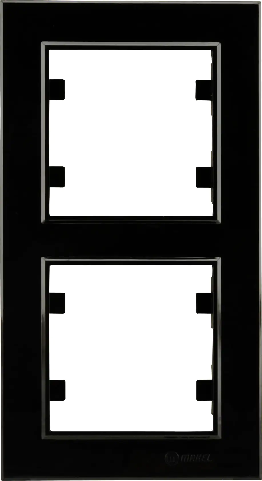 Unitec Abdeckrahmen 2-fach, senkrecht schwarz, Serie Karea Unitec Abdeckrahmen 2-fach, senkrecht schwarz, Serie Karea