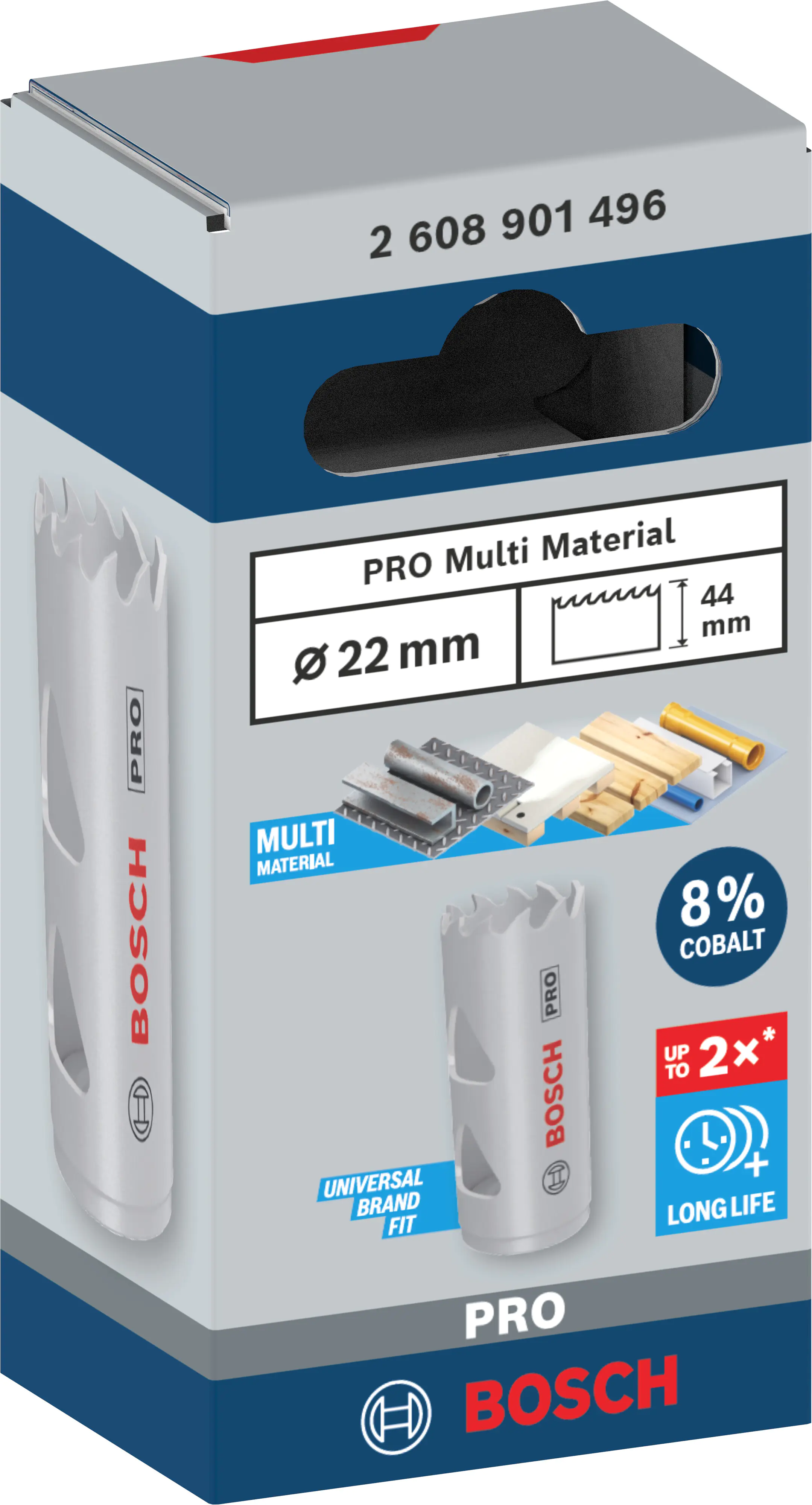 Bosch PRO Multi Material Lochsäge 22 mm mit Gewinde