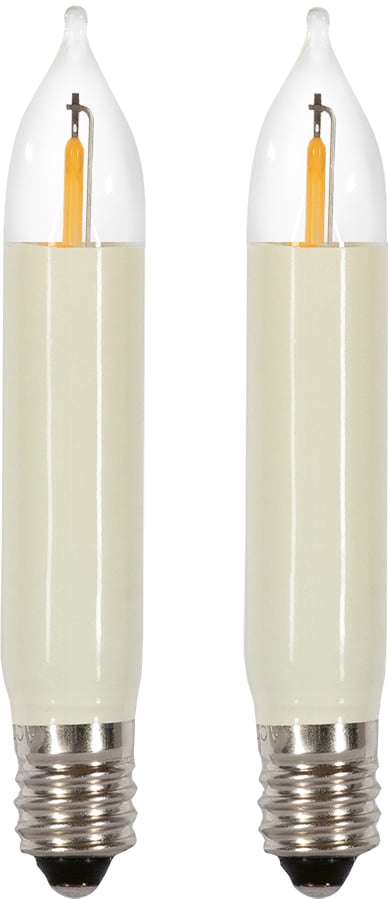 Saico LED-Kleinschaftkerze für 30-flammige Lichterbögen warmweiß 2 Stück