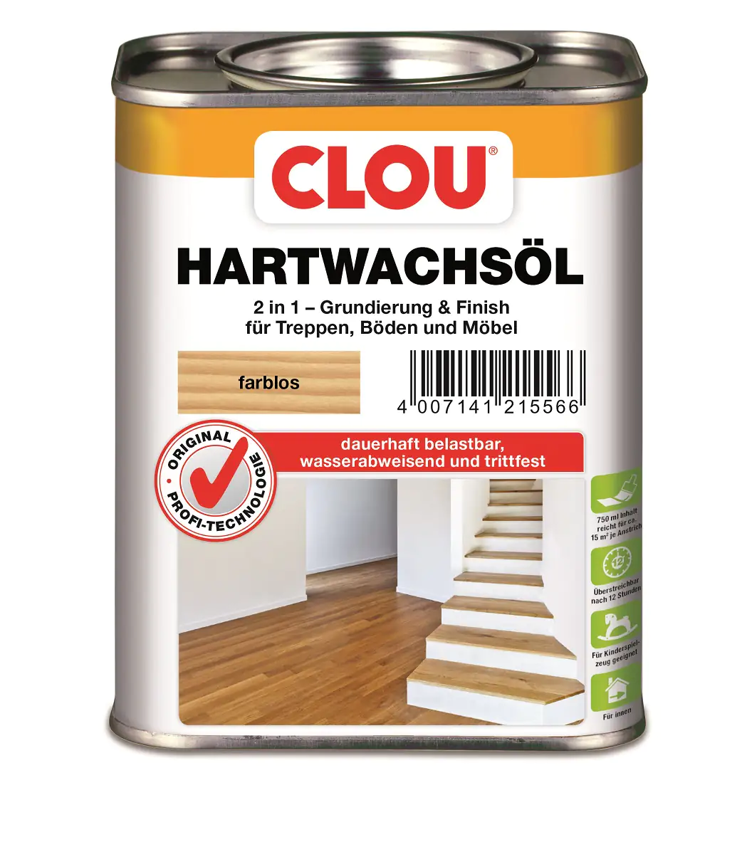 Clou Hartwachs Öl farblos 750 ml