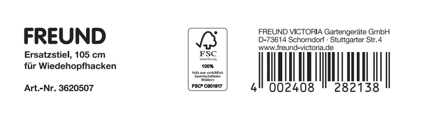 Freund Ersatzstiel Wiedehopfhacke 28213