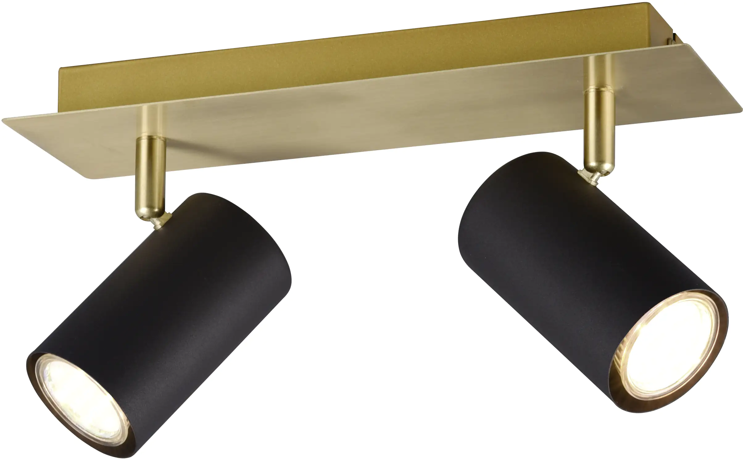 Trio Leuchten 2er Spot Marley schwarz-matt-messing 30 x 9 cm GU10 35 W