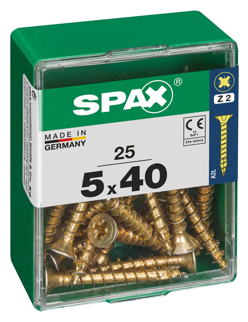 Spax Universalschrauben 5.0 x 40 mm PZ 2 - 25 Stk.