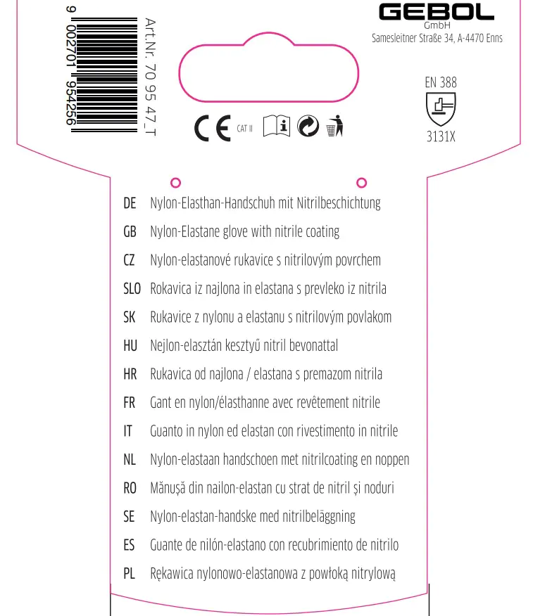 Gebol Handschuh Master Flex Cool & Touch  