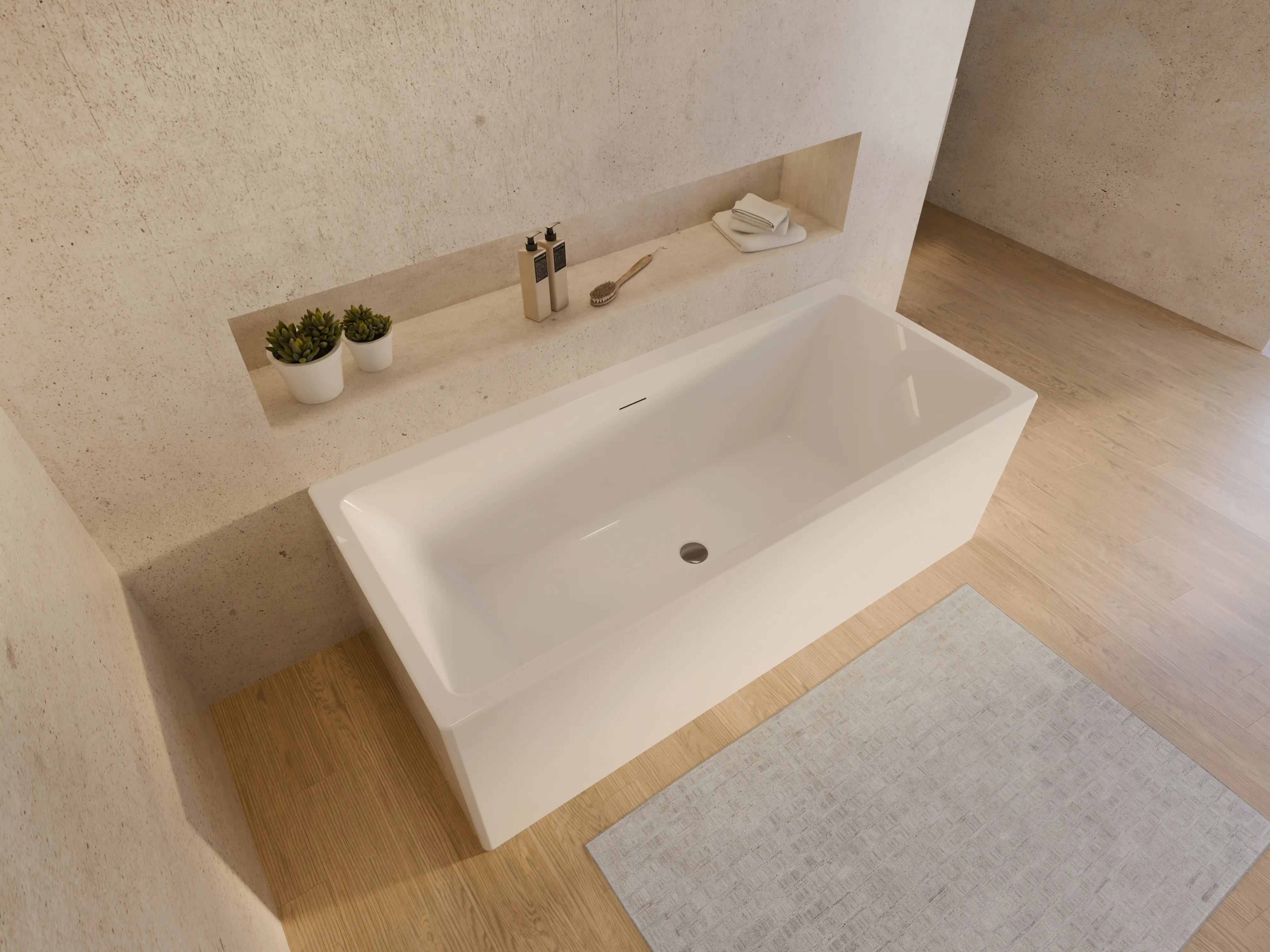 Ottofond Badewanne Seaport Vorwand 170 x 75 cm weiß