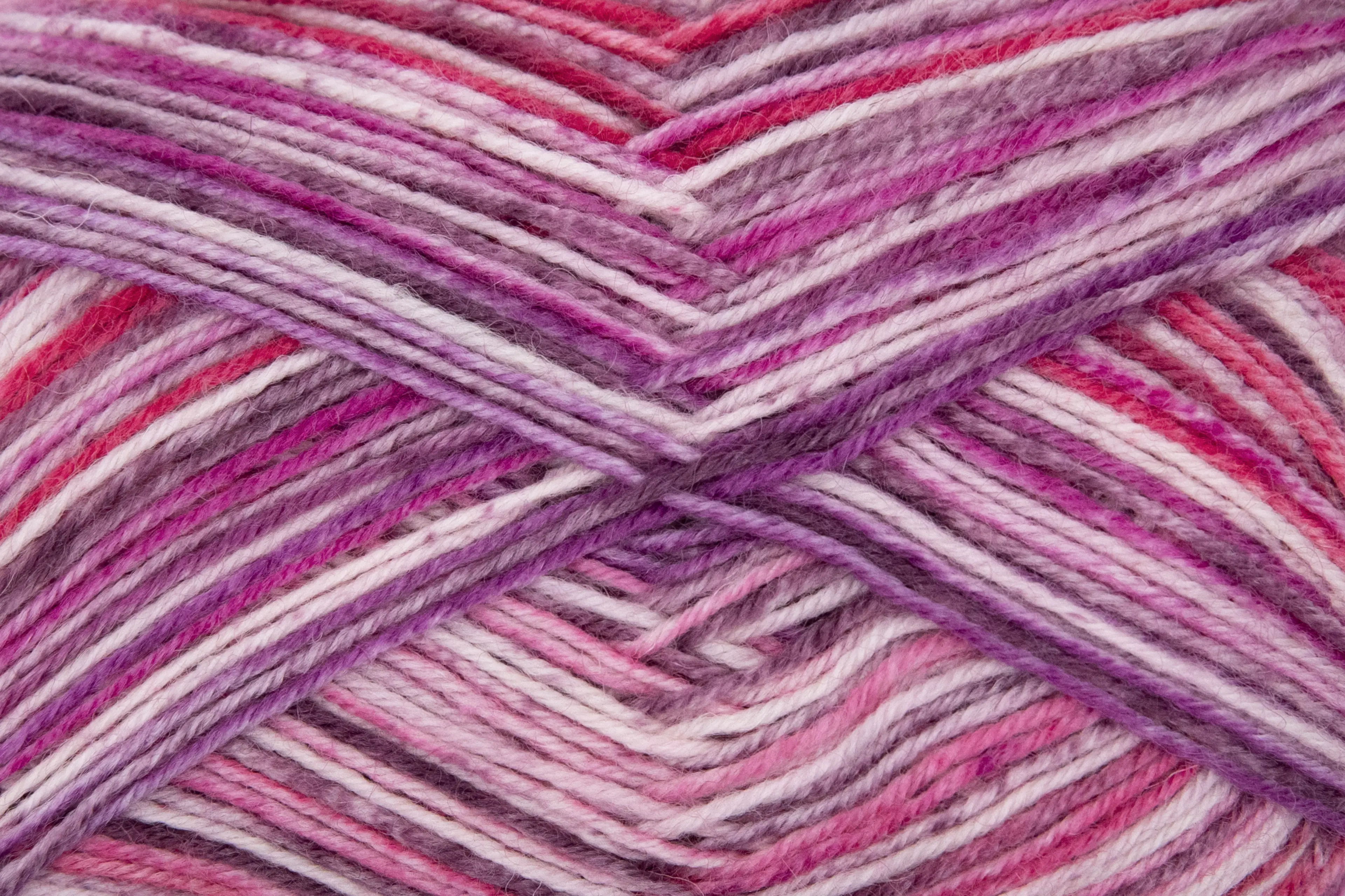 Gründl Sockenwolle Hot Socks 100 g 4-fach, feige-puderrosa-wassermelone-himbeerrot