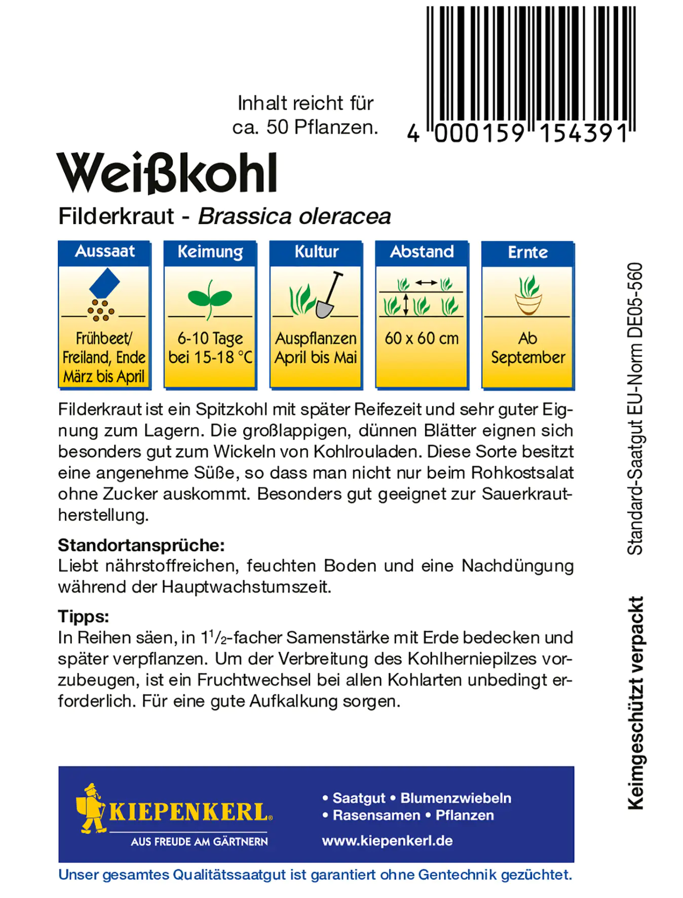 Kiepenkerl Weißkohl Filderkraut
