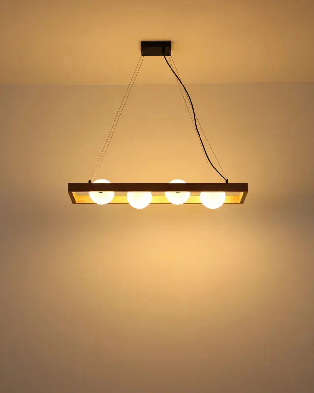 Globo Hängeleuchte Nanda 84 x 24 x 150 cm (L x B x H) schwarz matt