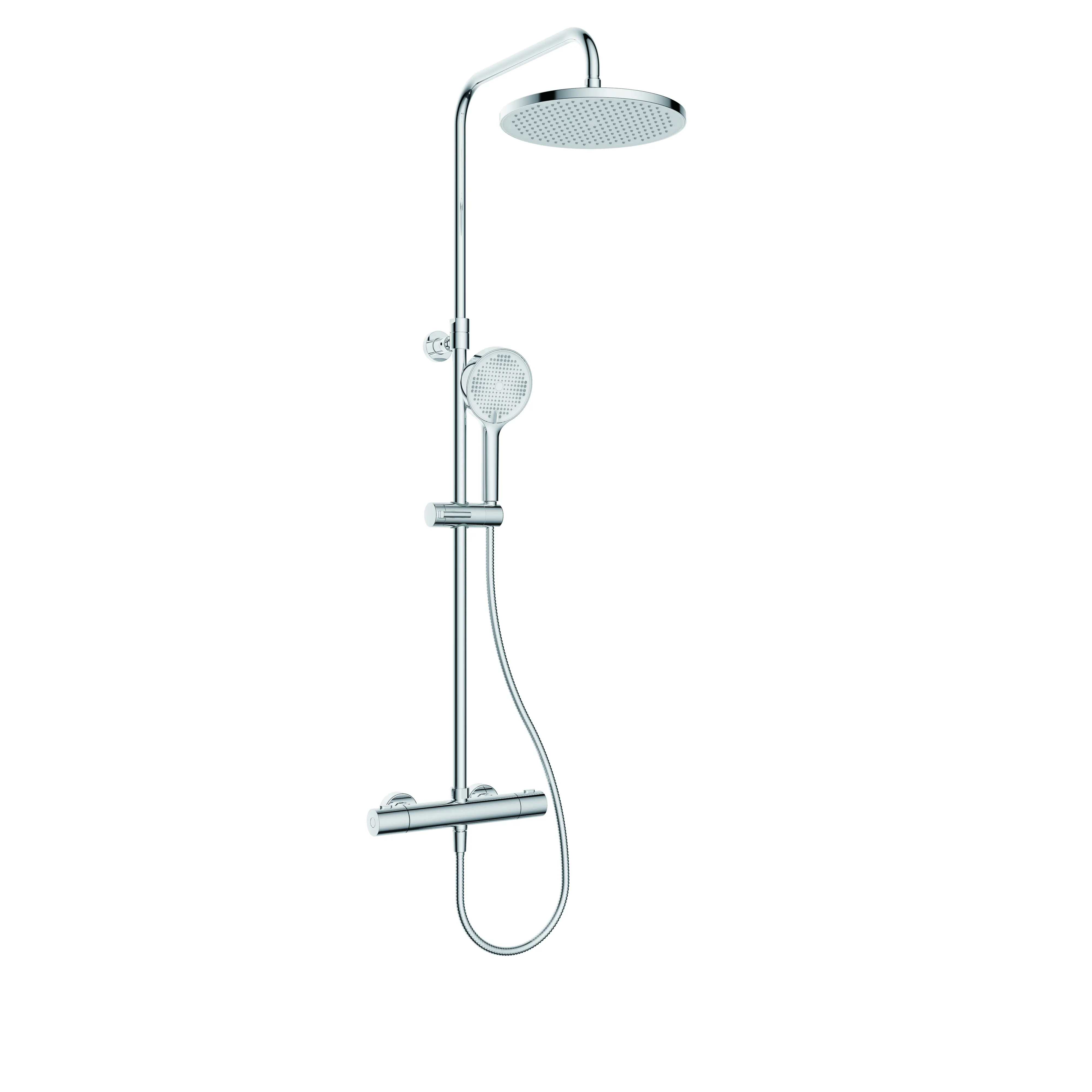 Primaster Duschsystem Aqua Therm mit Thermostat 3 Strahlarten chrom