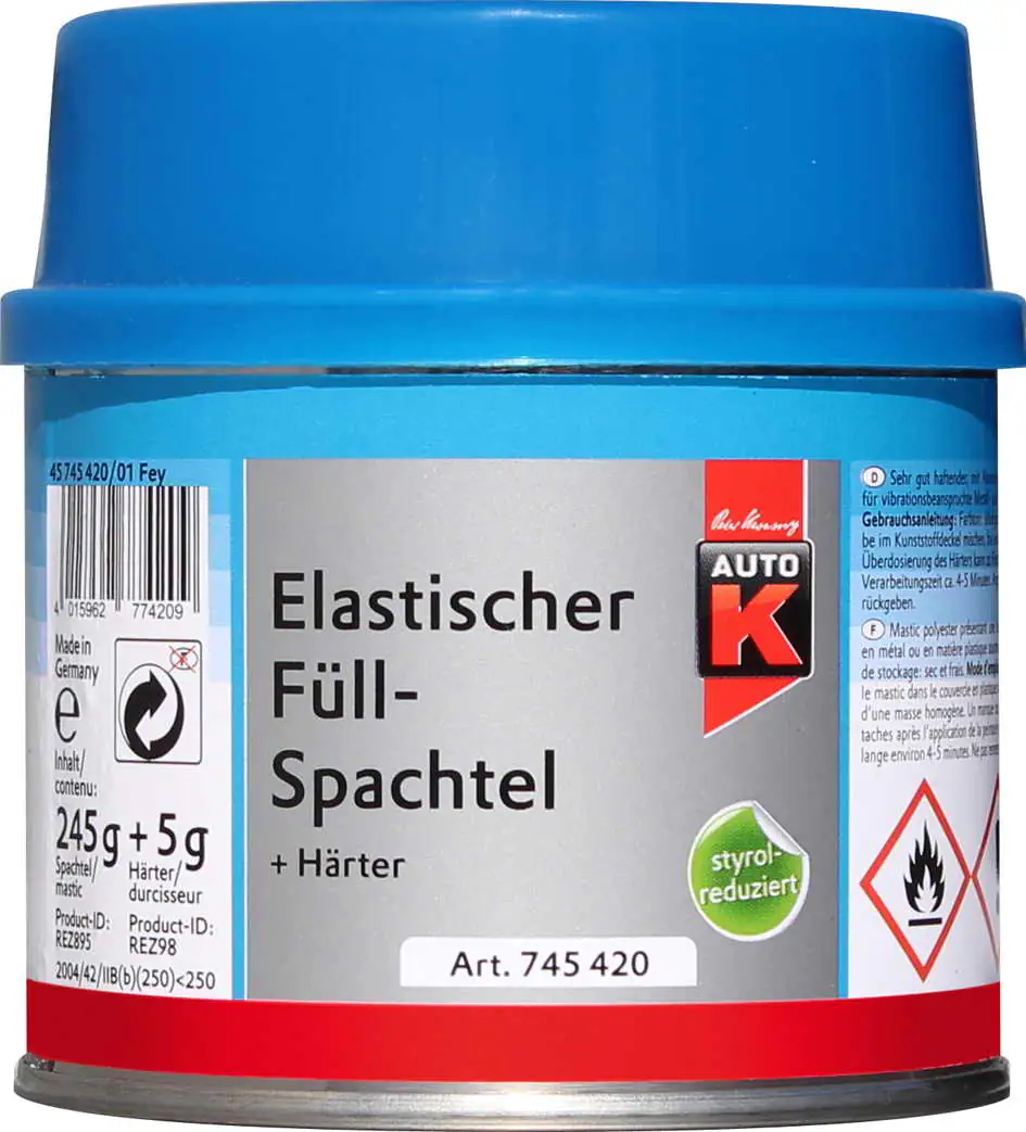Auto-K Elastischer Füllspachtel + Härter 250g