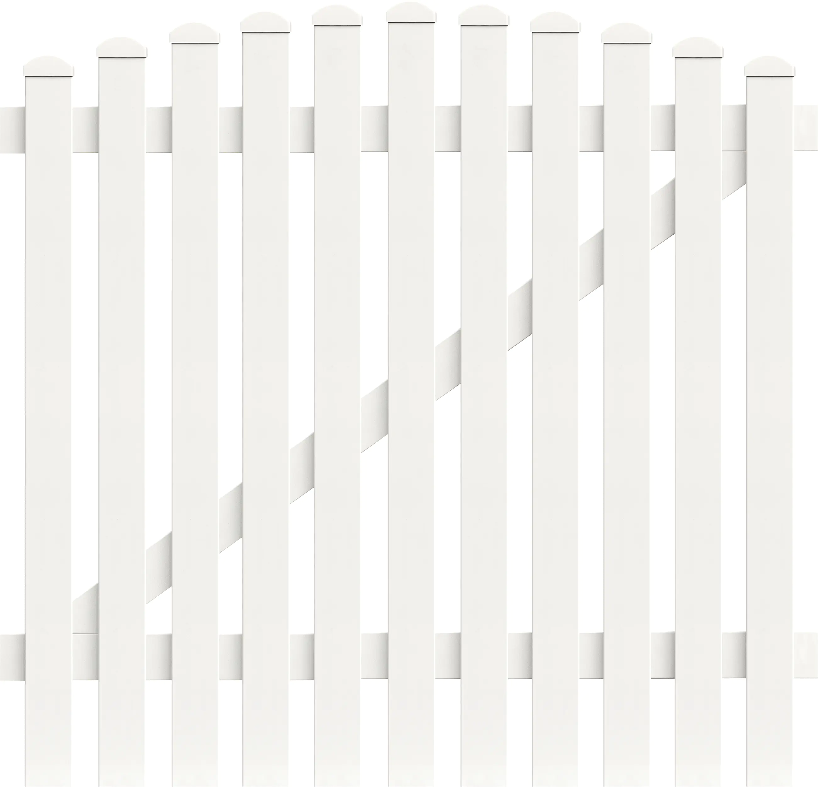 KM Zaun Zauntür Meran Oberbogen 125,8 x 150 cm, weiß, DIN links