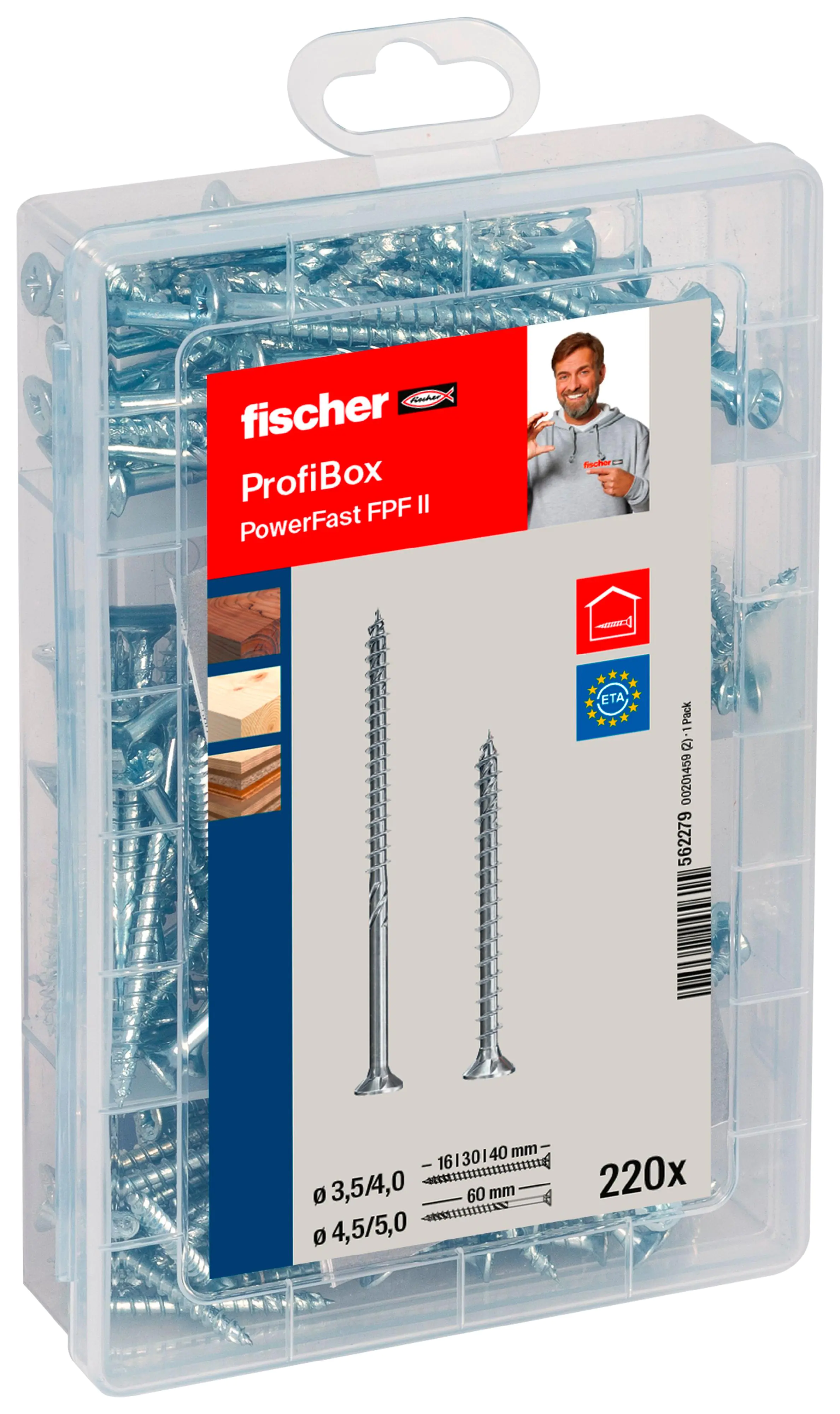 Fischer Schrauben-Box PowerFast II SK PZ 220-teilig Fischer Schrauben-Box PowerFast II SK PZ 220-teilig