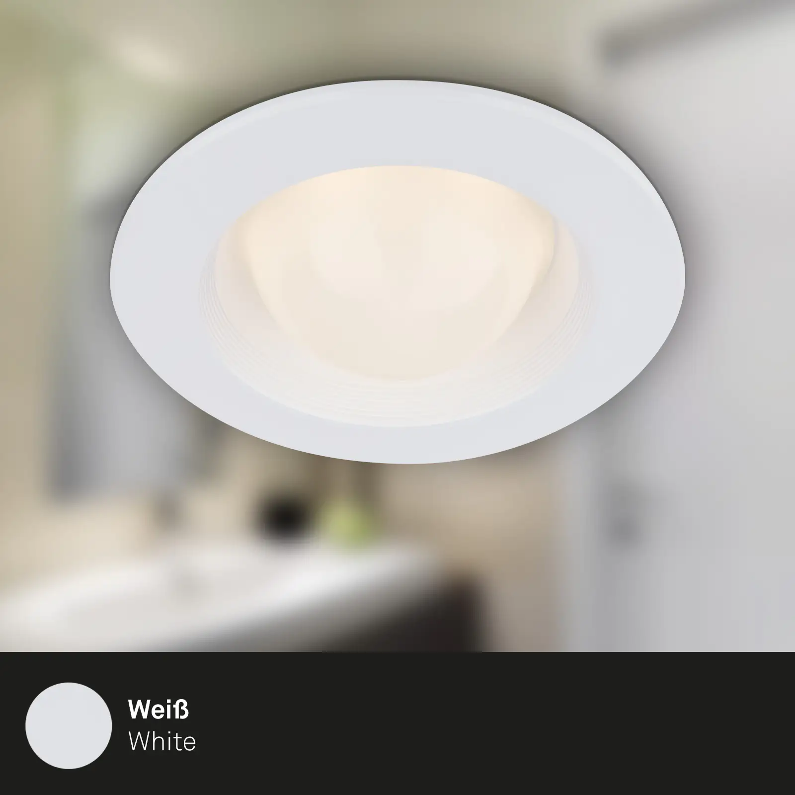 Di-Ka LED Einbauleuchte Carro 3er Set weiß Ø 9,5 cm 3W, warmweiß