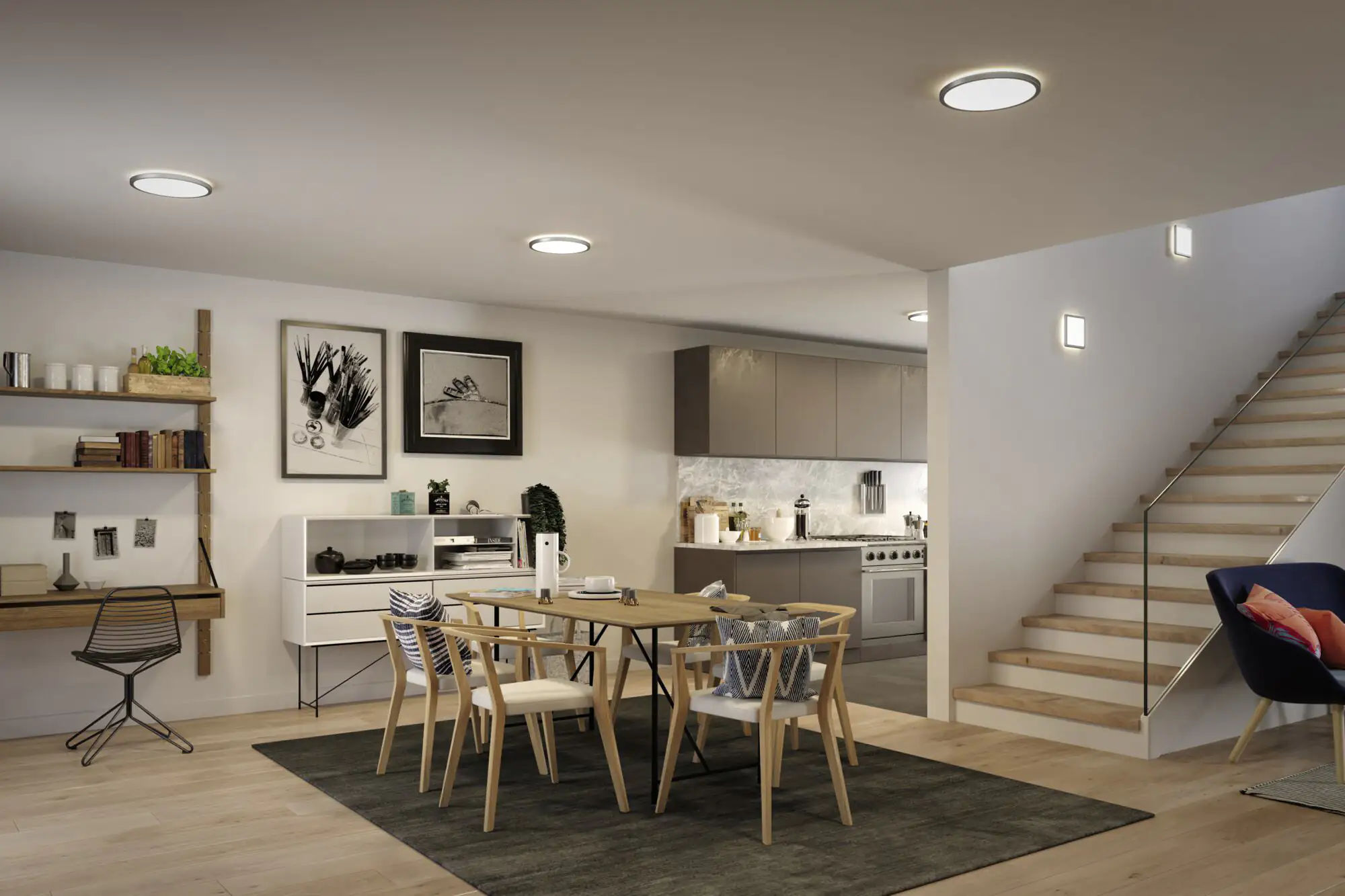 Paulmann LED Panel Atria Shine chrom-matt 19 x 19 cm neutralweiß