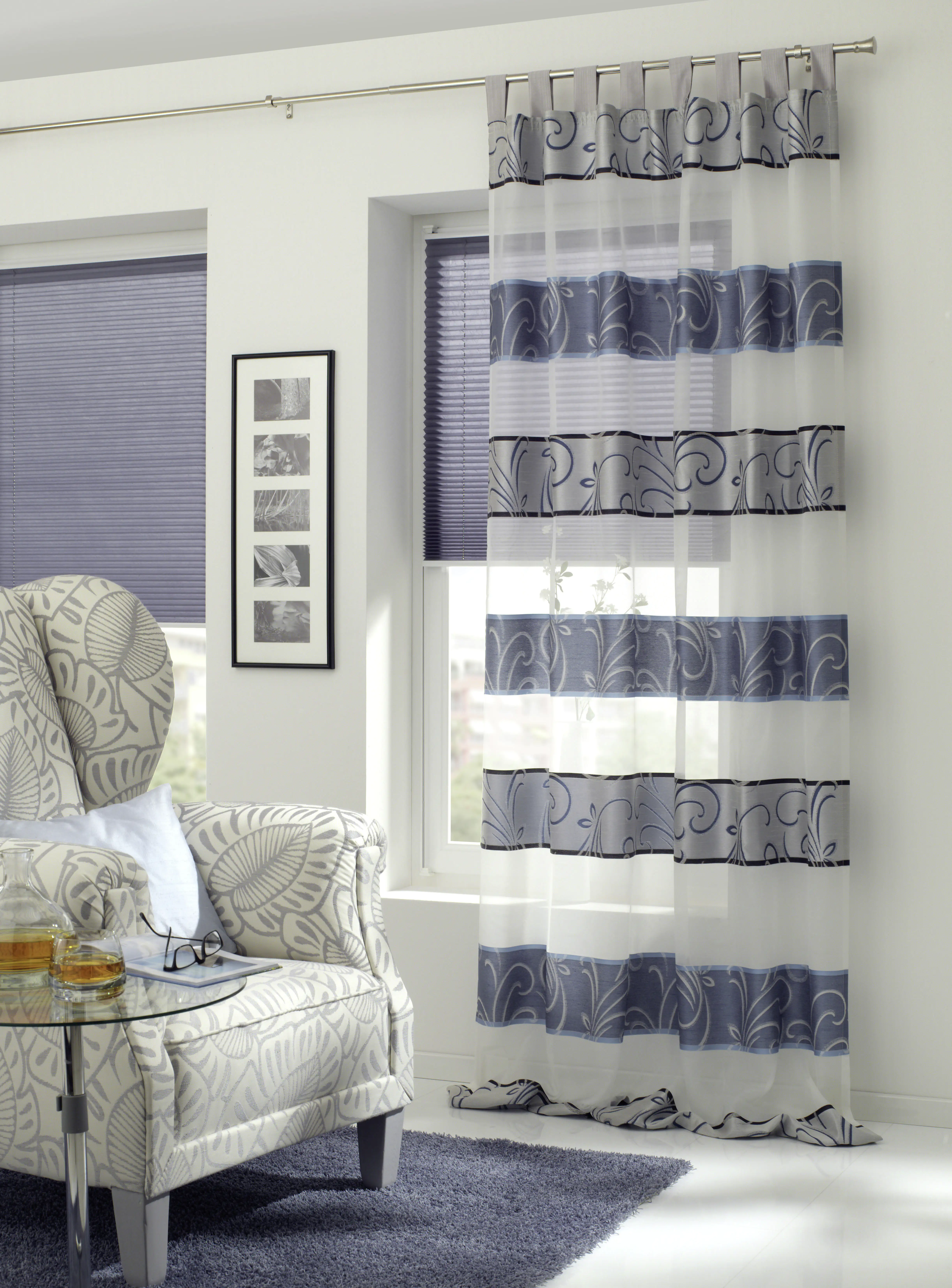 Gardinia Stilgarnitur 1-Lauf edelstahloptik, Konus, 190-340 cm