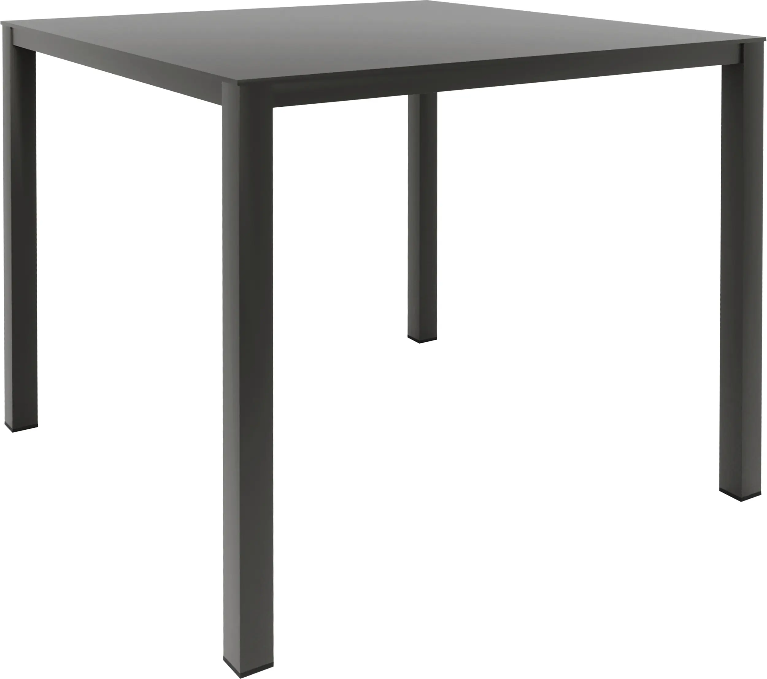 Grandsoleil Gartentisch wetterfest Metall Brunch 80 × 80 cm schwarz