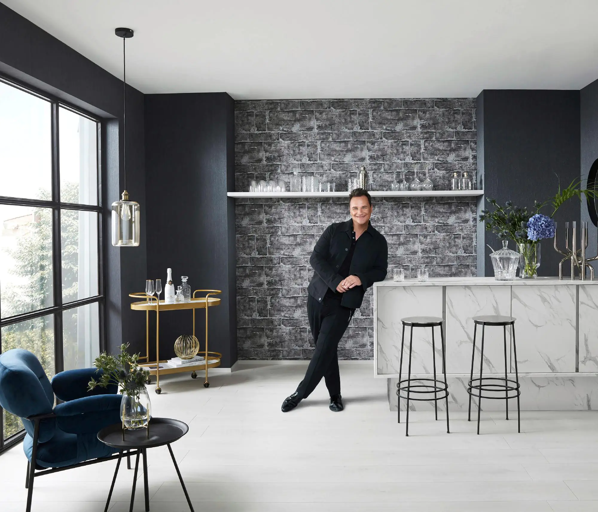 Guido Maria Kretschmer Vliestapete 10222-15 Fashion For Walls 3 stein schwarz 10,05 x 0,53