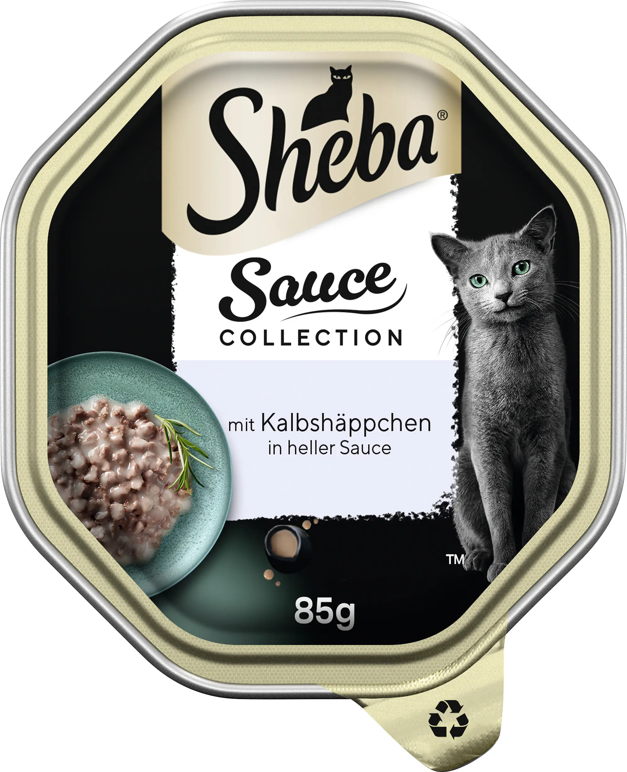 Sheba Sauce Collection Katzennassfutter Adult 85 g Kalbshäppchen in heller Sauce