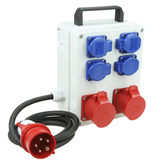 Unitec Stromverteiler MV mit 2x CEE Steckdosen & 4x Steckdosen 2 m