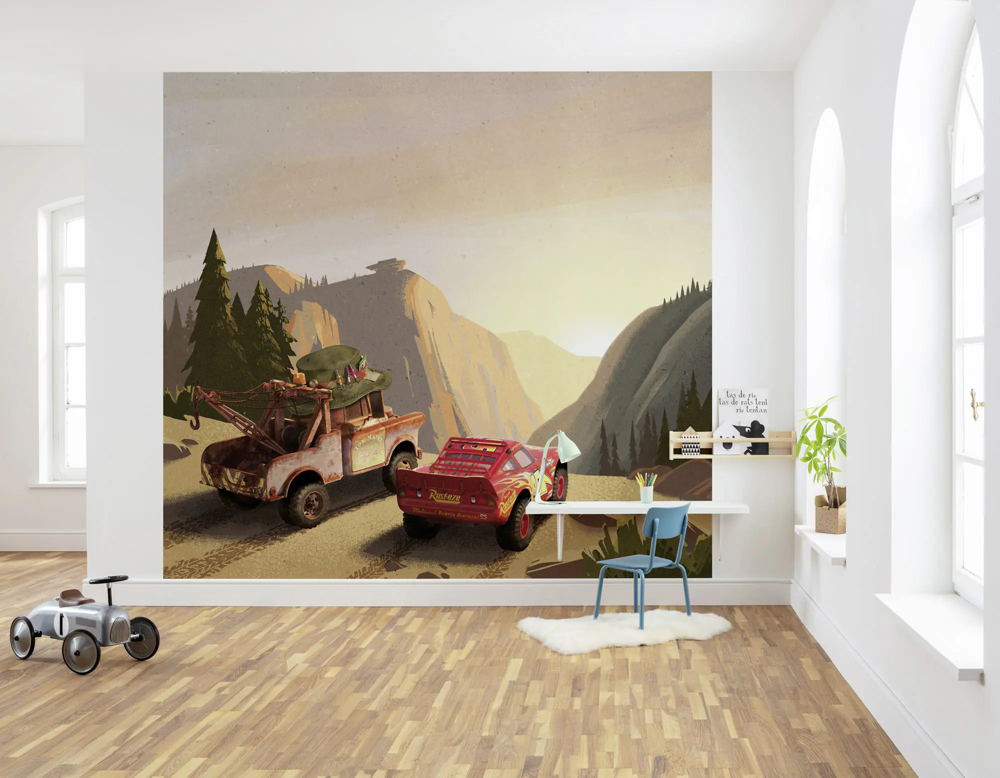 Komar Vlies Fototapete Cars Sundown 300 x 280 cm 
