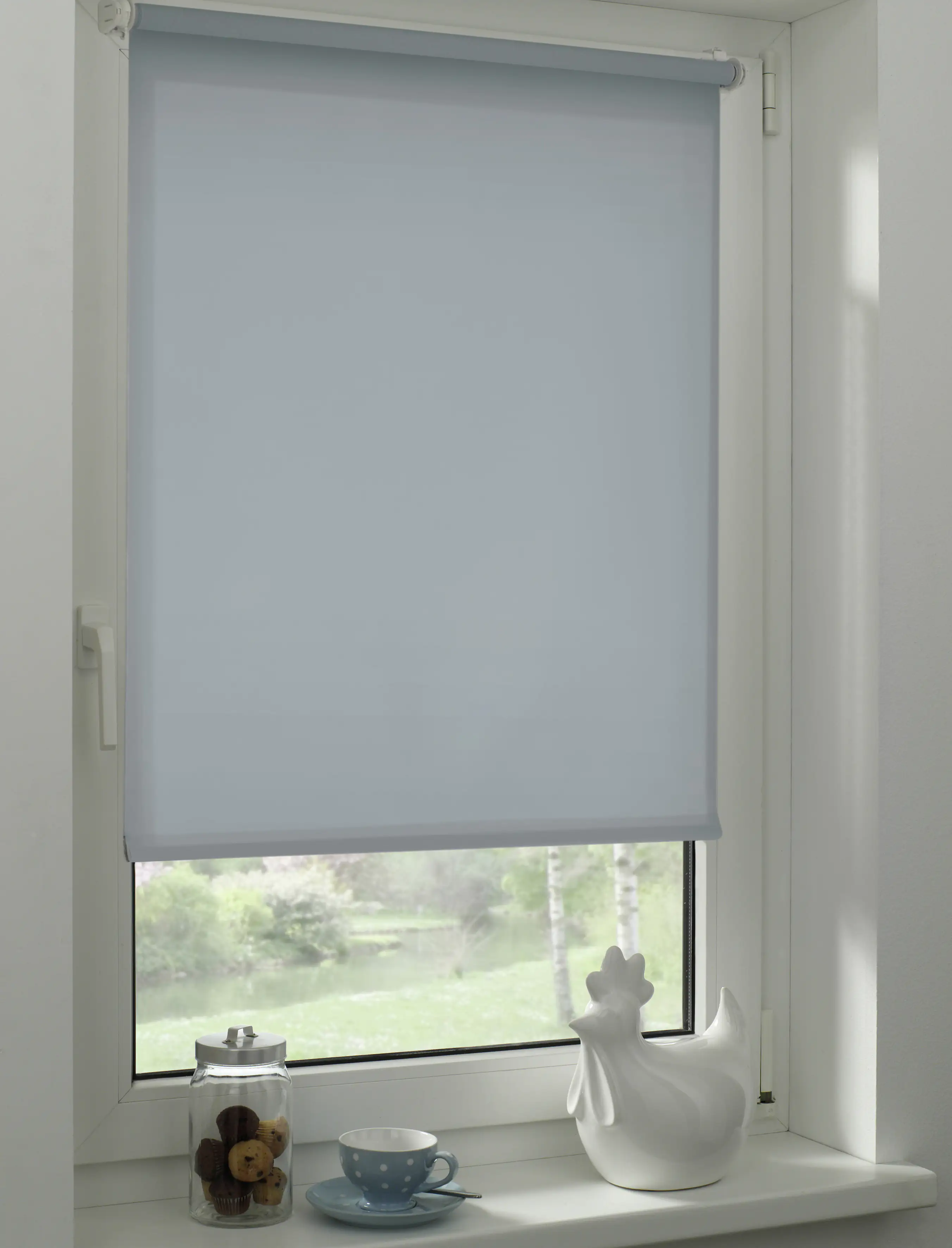 Gardinia EasyFix Rollo rauchblau 75 x 150 cm Gardinia EasyFix Rollo rauchblau 75 x 150 cm
