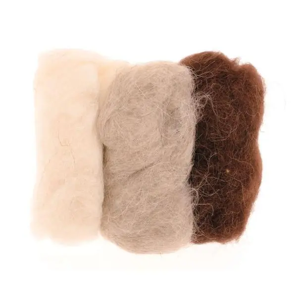 Glorex Schafwolle naturmix 3 x 10 g