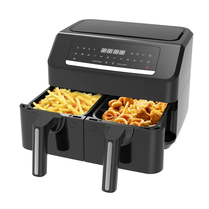 Emerio Doppel-Heißluftfritteuse AF-130376.1, 2x 3,6 L, 2400 Watt Emerio Doppel-Heißluftfritteuse AF-130376.1, 2x 3,6 L, 2400 Watt