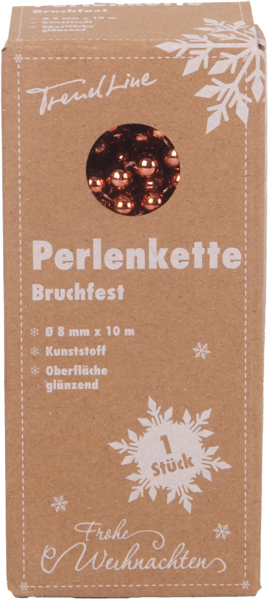 TrendLine Perlenkette bruchfest langlebig 10 m espresso