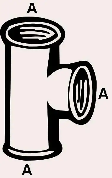 Cornat T-Stück messing verchromt 3/8" Innengewinde