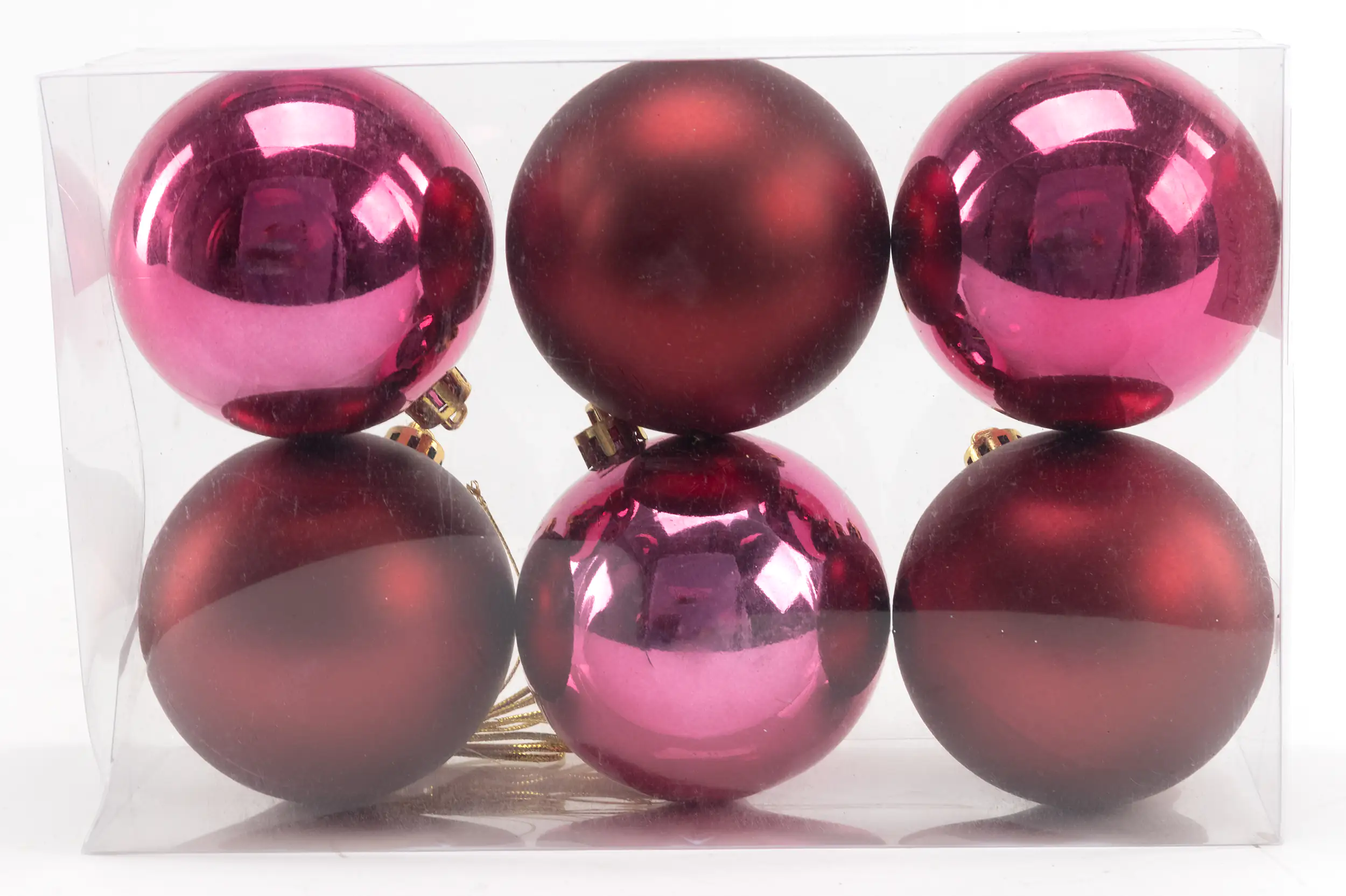 TrendLine Weihnachtskugeln bruchfest, langlebig Ø 8 cm magnolienrosa 6 Stück