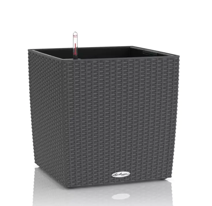 Lechuza Pflanzgefäß Cube Cottage 40 lichtgrau