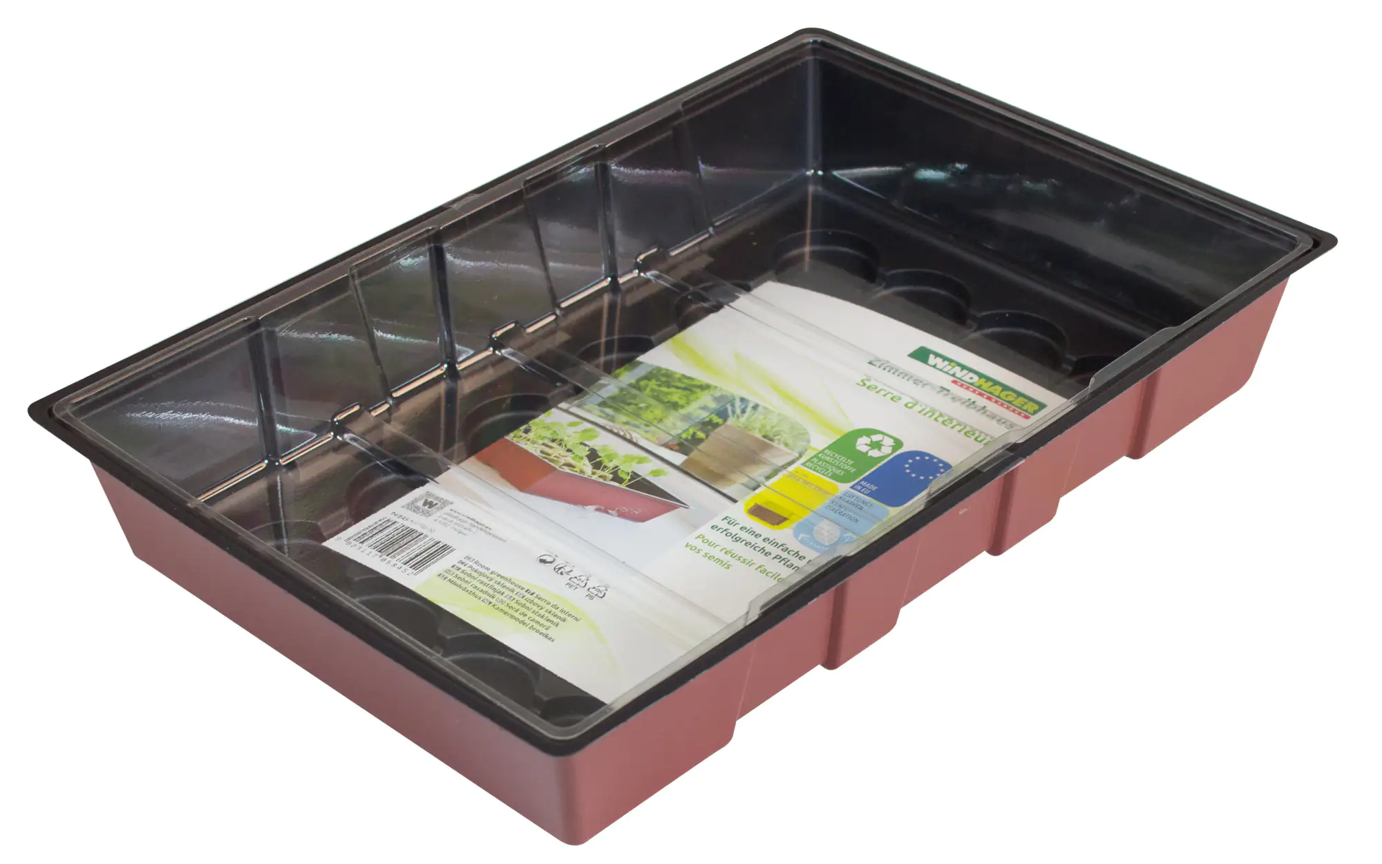 Winhager Anzucht-Gewächshaus Maxi 23,5 x 35 x 11 cm + 24 Quelltabs