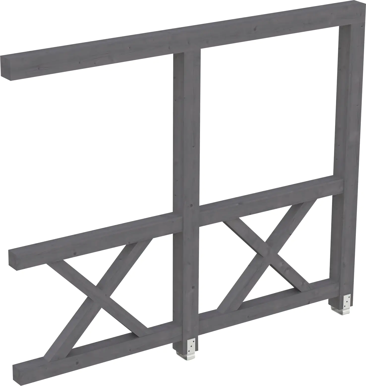 SKAN HOLZ Seitenwand Andreaskreuz (Wandanbau) 255 x 210 cm, Fichte