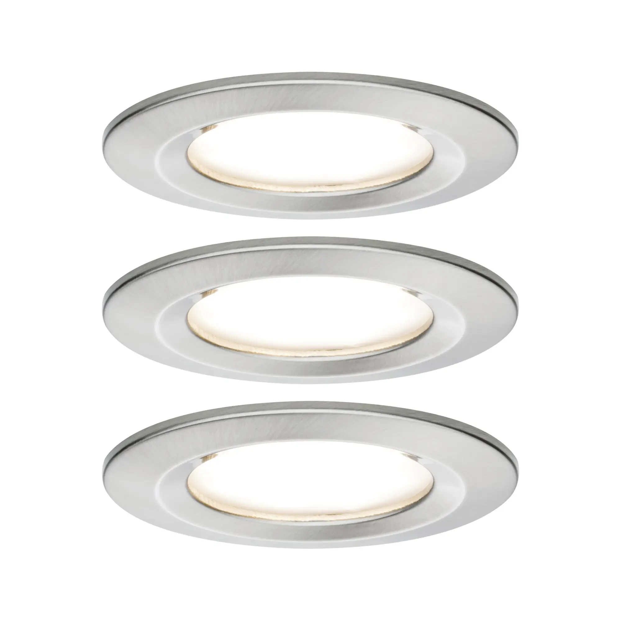 Paulmann LED Einbauleuchte Coin Slim IP44 rund 6,8 W Eisen 3er-Set dimmbar