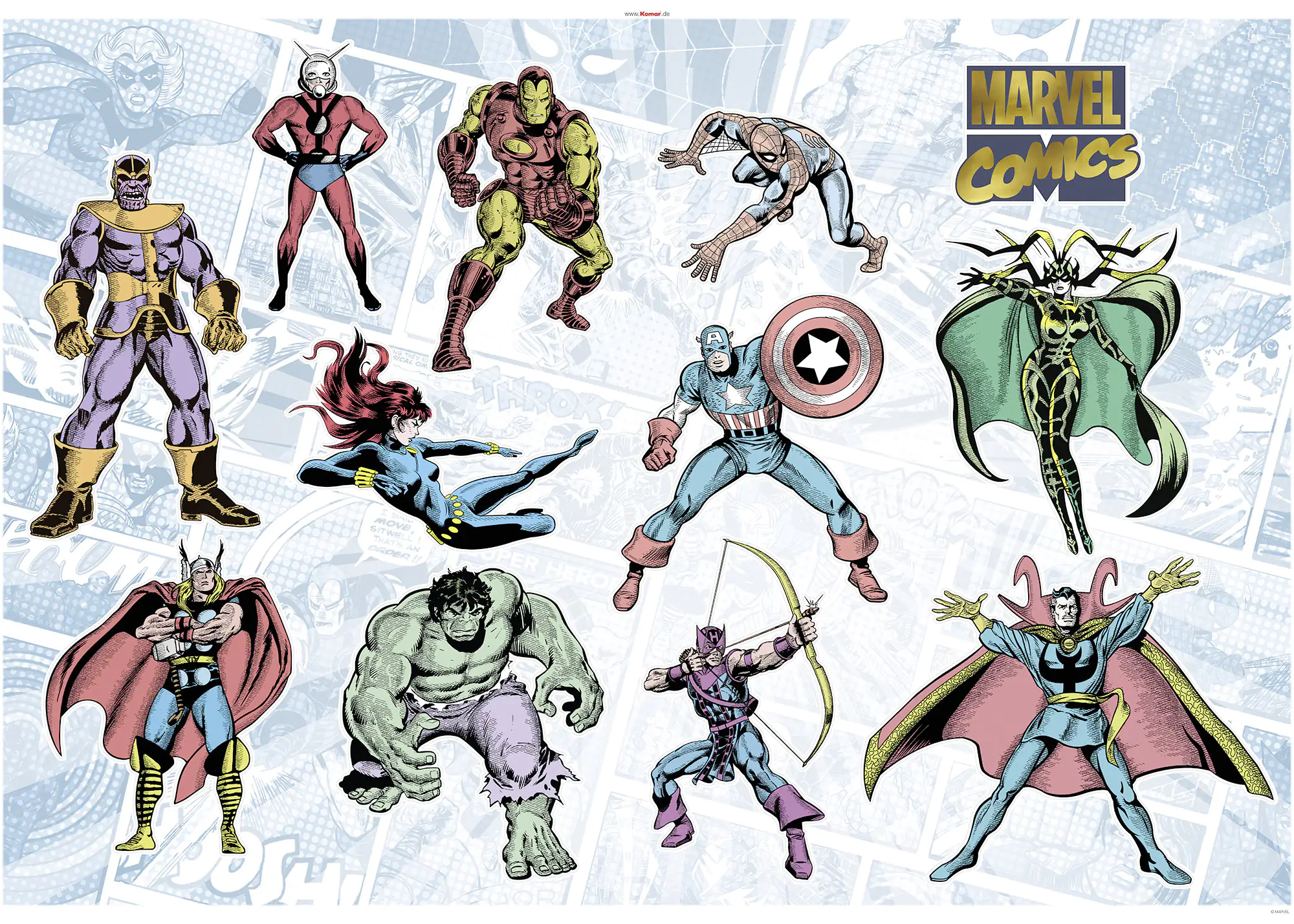 Komar Dekosticker Marvel Collection 100 x 70 cm Komar Dekosticker Marvel Collection 100 x 70 cm