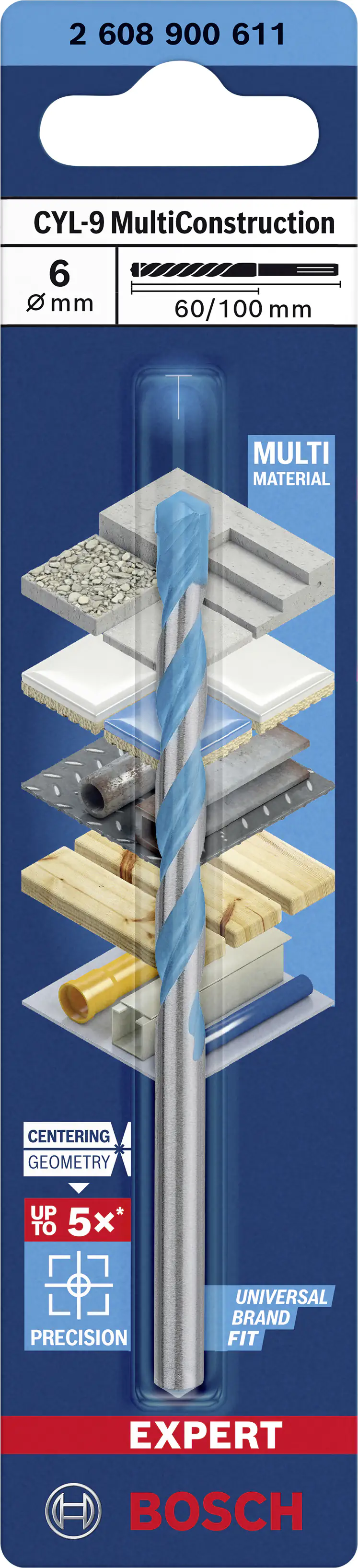 Bosch Expert CYL-9 Rundschaftbohrer Ø 6 mm Bosch Expert CYL-9 Rundschaftbohrer Ø 6 mm