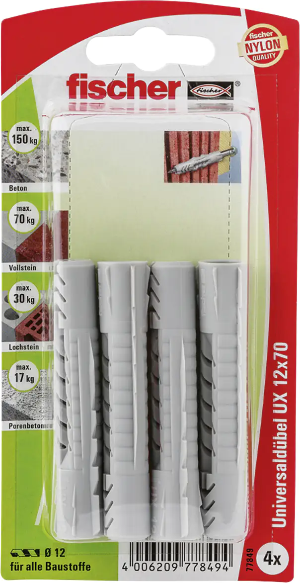 Fischer Universaldübel UX   Fischer Universaldübel UX 12.0 x 70 mm - 4 Stück