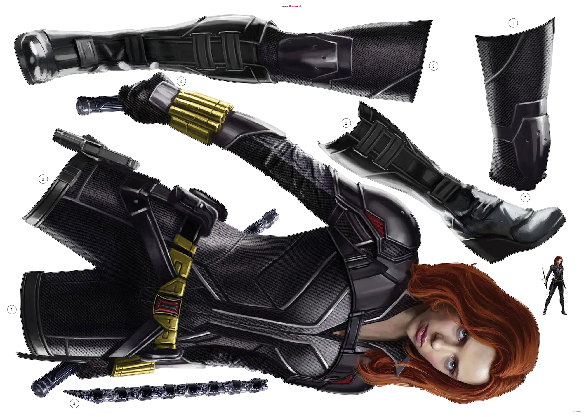 Komar Dekosticker Black Widow Stand 100 x 70 cm  